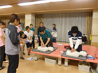 実際に体験中　上手くできているかが一目でわかるようになっています。